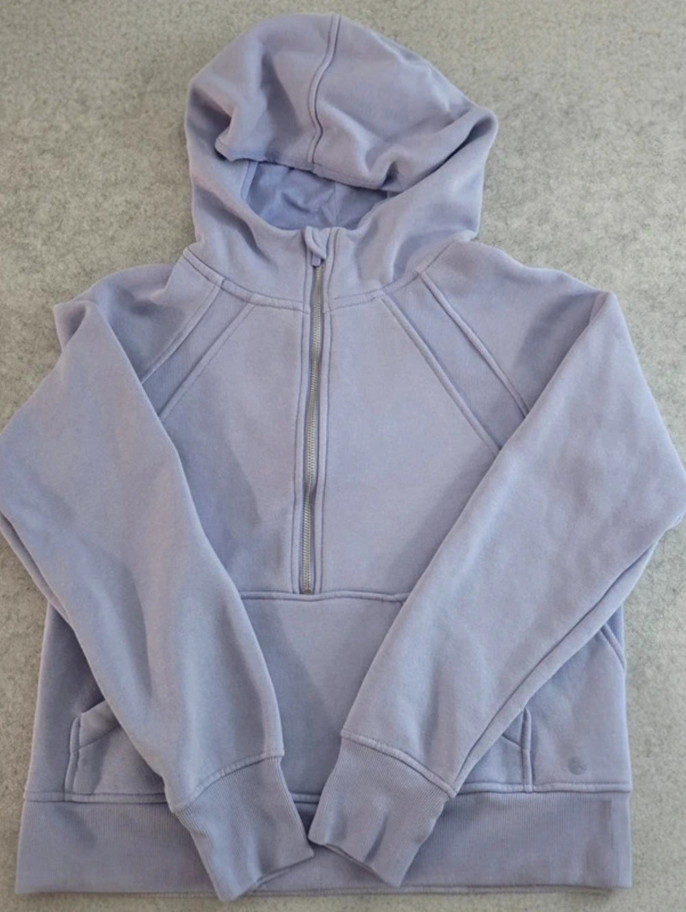Danskin Youth Lavender Purple Half Zip Hoodie Fleece Athletic Jacket - S